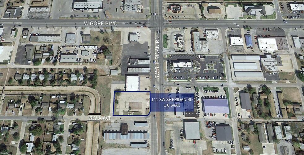 111 SW Sheridan Rd, Lawton, OK for lease - Aerial - Image 1 of 2