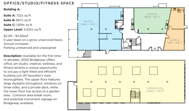 3020 Bridgeway, Sausalito, CA for lease Floor Plan- Image 1 of 1