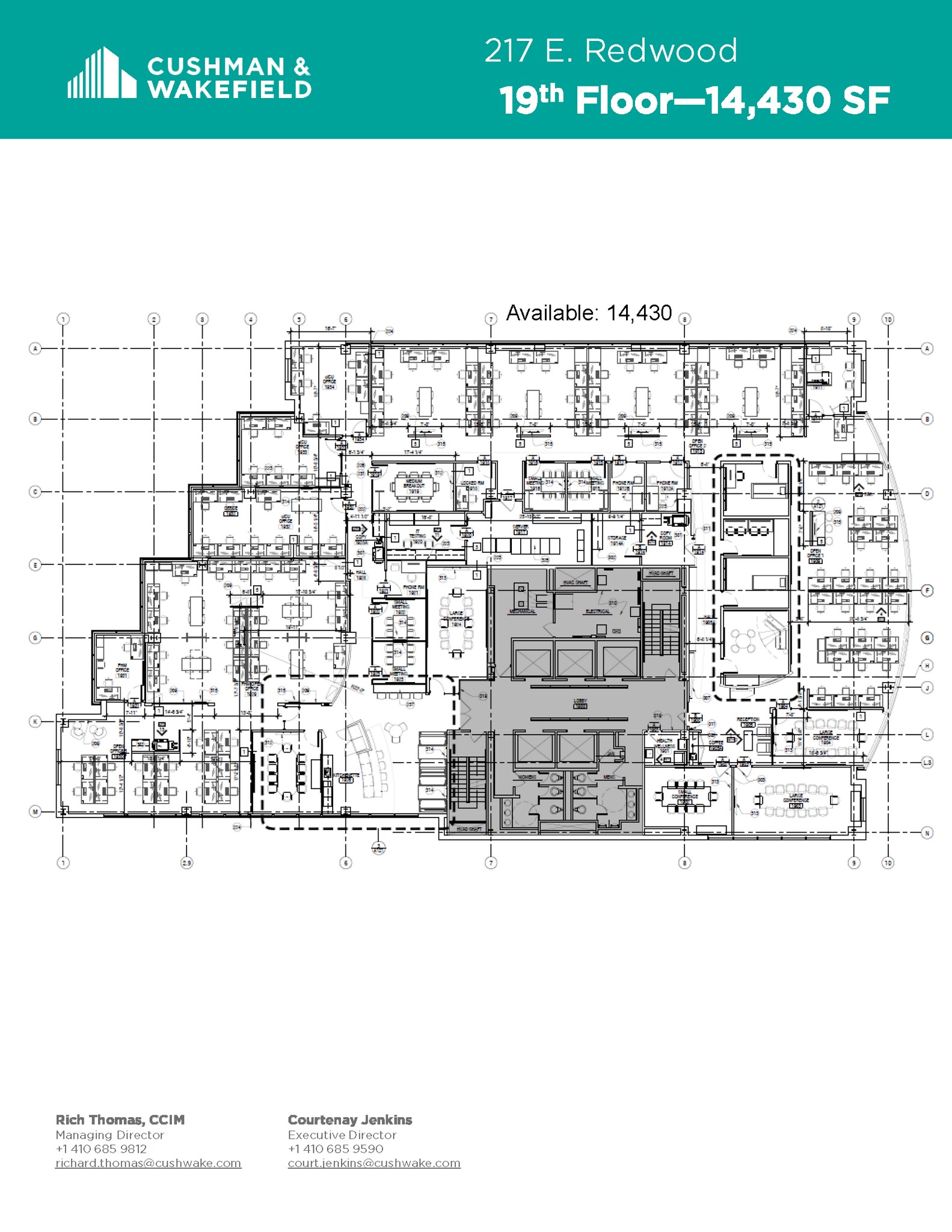 217 E Redwood St, Baltimore, MD for lease Floor Plan- Image 1 of 1