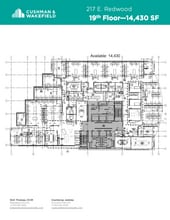217 E Redwood St, Baltimore, MD for lease Floor Plan- Image 1 of 1
