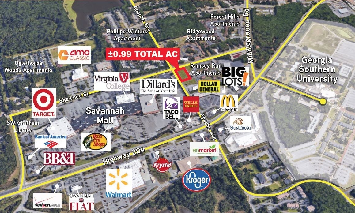 11965 Apache Ave, Savannah, GA for sale Aerial- Image 1 of 1