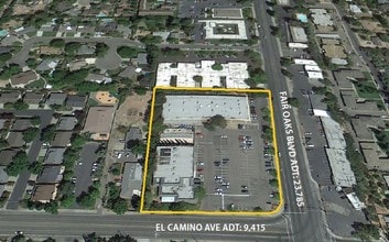 6001-6019 Fair Oaks Blvd, Carmichael, CA - AERIAL  map view