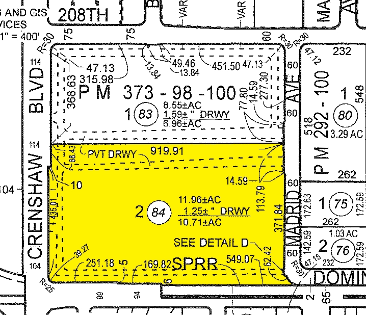 588 Crenshaw Blvd, Torrance, CA for sale Plat Map- Image 1 of 1