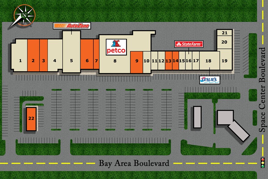2402-2416 Bay Area Blvd, Houston, TX for lease - Site Plan - Image 2 of 2
