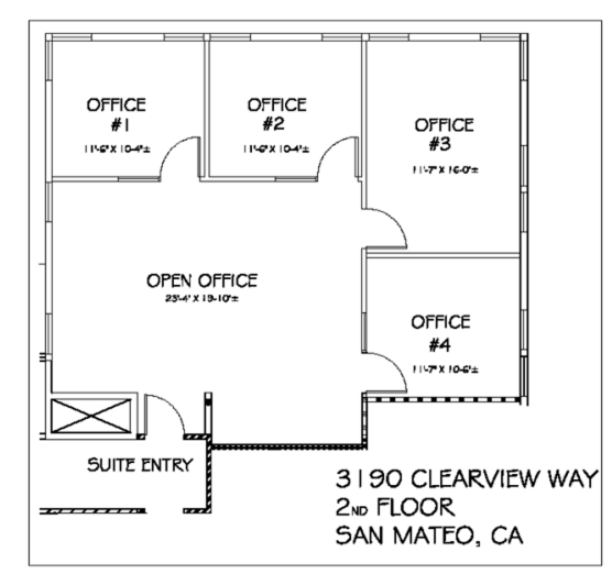 3190 Clearview Way, San Mateo, CA for lease Floor Plan- Image 1 of 1