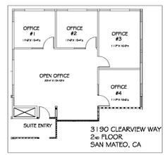 3190 Clearview Way, San Mateo, CA for lease Floor Plan- Image 1 of 1