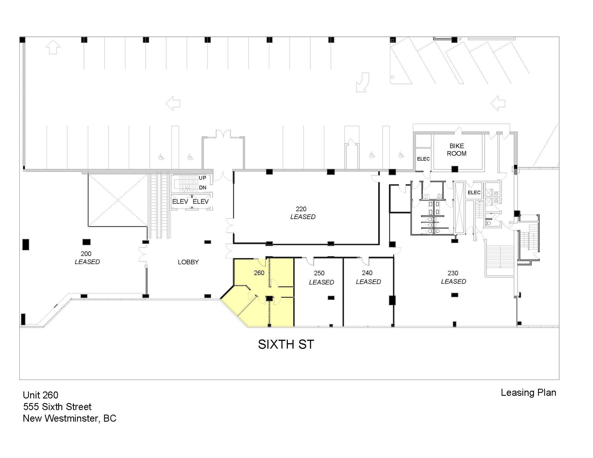 555 Sixth St, New Westminster, BC for lease Site Plan- Image 1 of 1