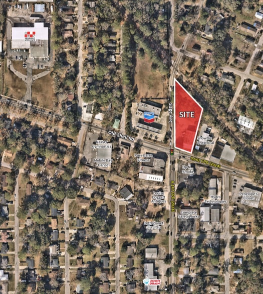 2966 Old Shell Rd, Mobile, AL for lease - Aerial - Image 2 of 4
