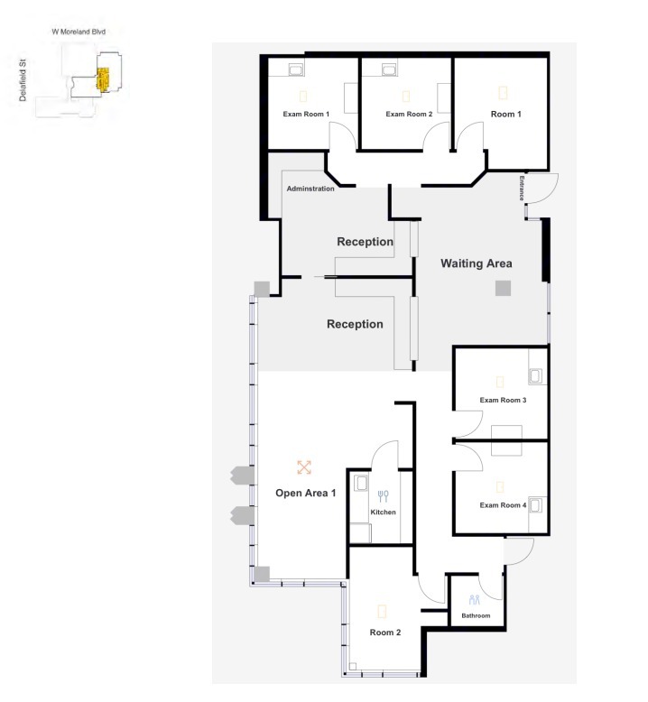 1111 Delafield St, Waukesha, WI for lease Floor Plan- Image 1 of 3