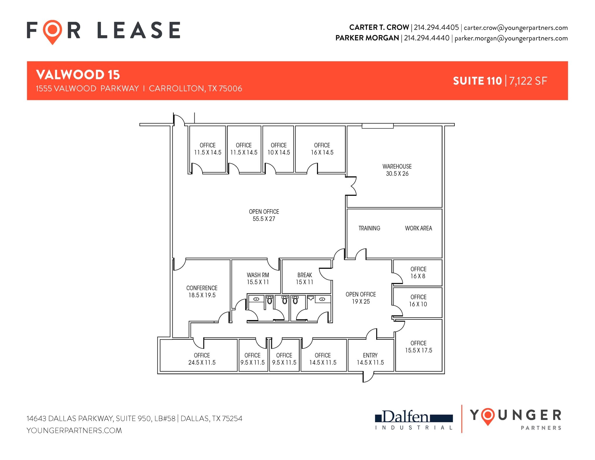 1555 Valwood Pky, Carrollton, TX for lease Floor Plan- Image 1 of 1