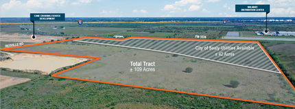 4585 Rexville Rd, Sealy, TX - aerial  map view