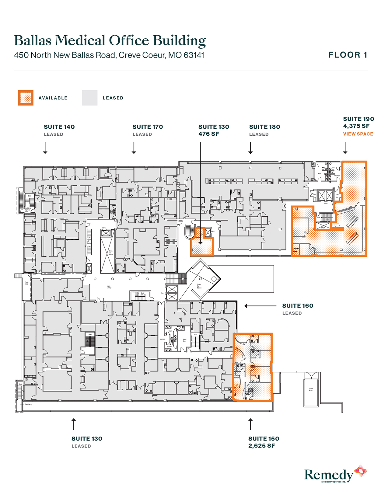 450 N New Ballas Rd, Creve Coeur, MO for lease Floor Plan- Image 1 of 1