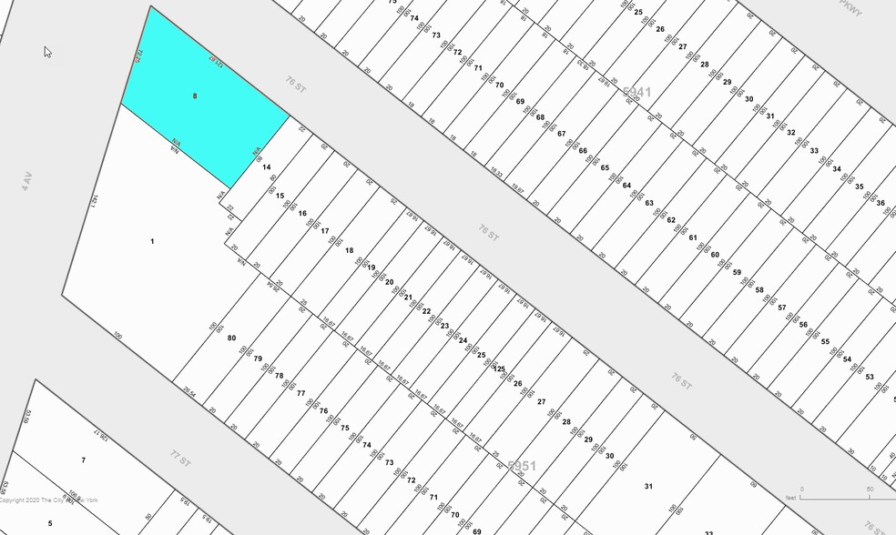 7601 Fourth Ave, Brooklyn, NY for sale - Plat Map - Image 1 of 1