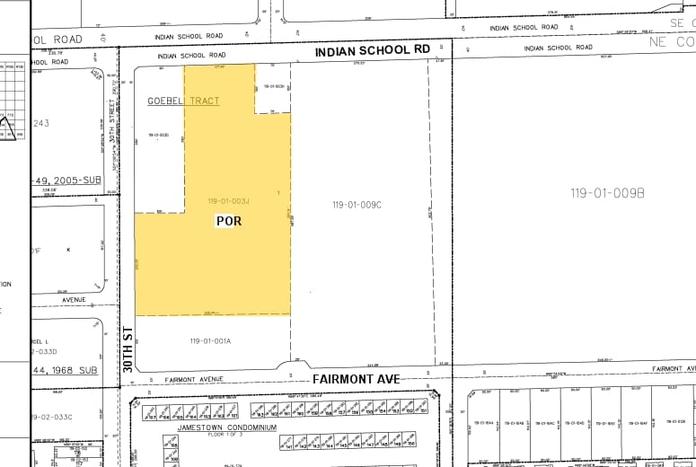 3031 E Indian School Rd, Phoenix, AZ for lease - Plat Map - Image 3 of 4
