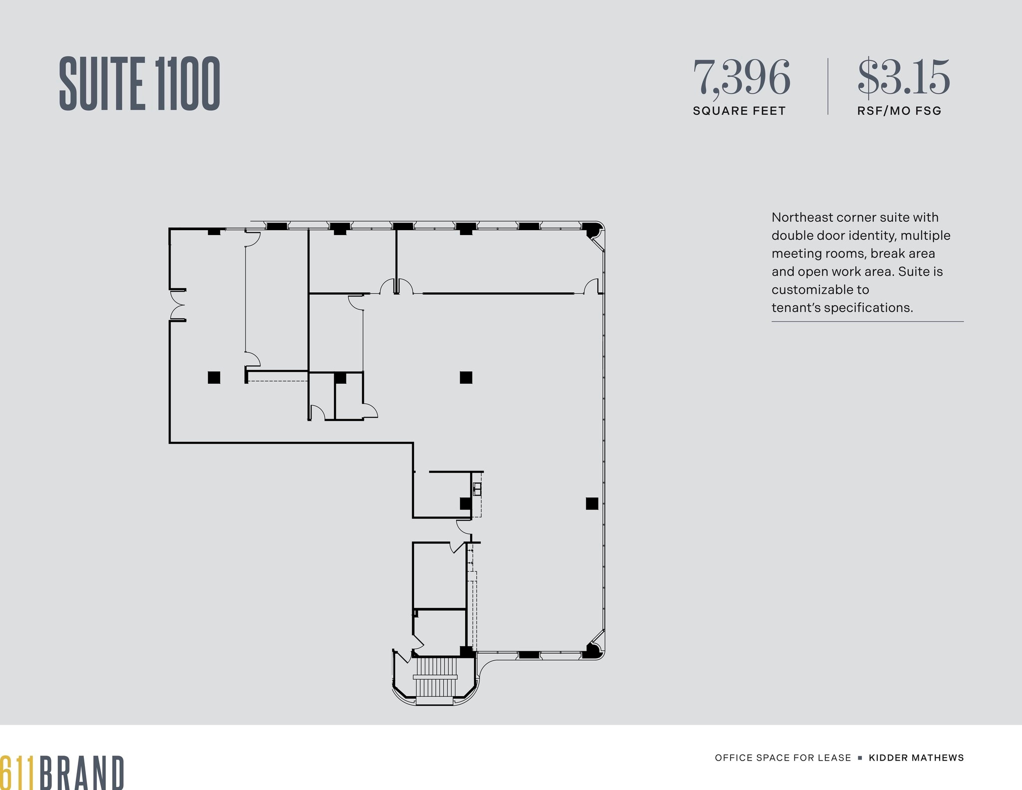 611 N Brand Blvd, Glendale, CA for lease Floor Plan- Image 1 of 1