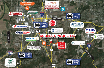 8501 Highway 45, Fort Smith, AR - aerial  map view