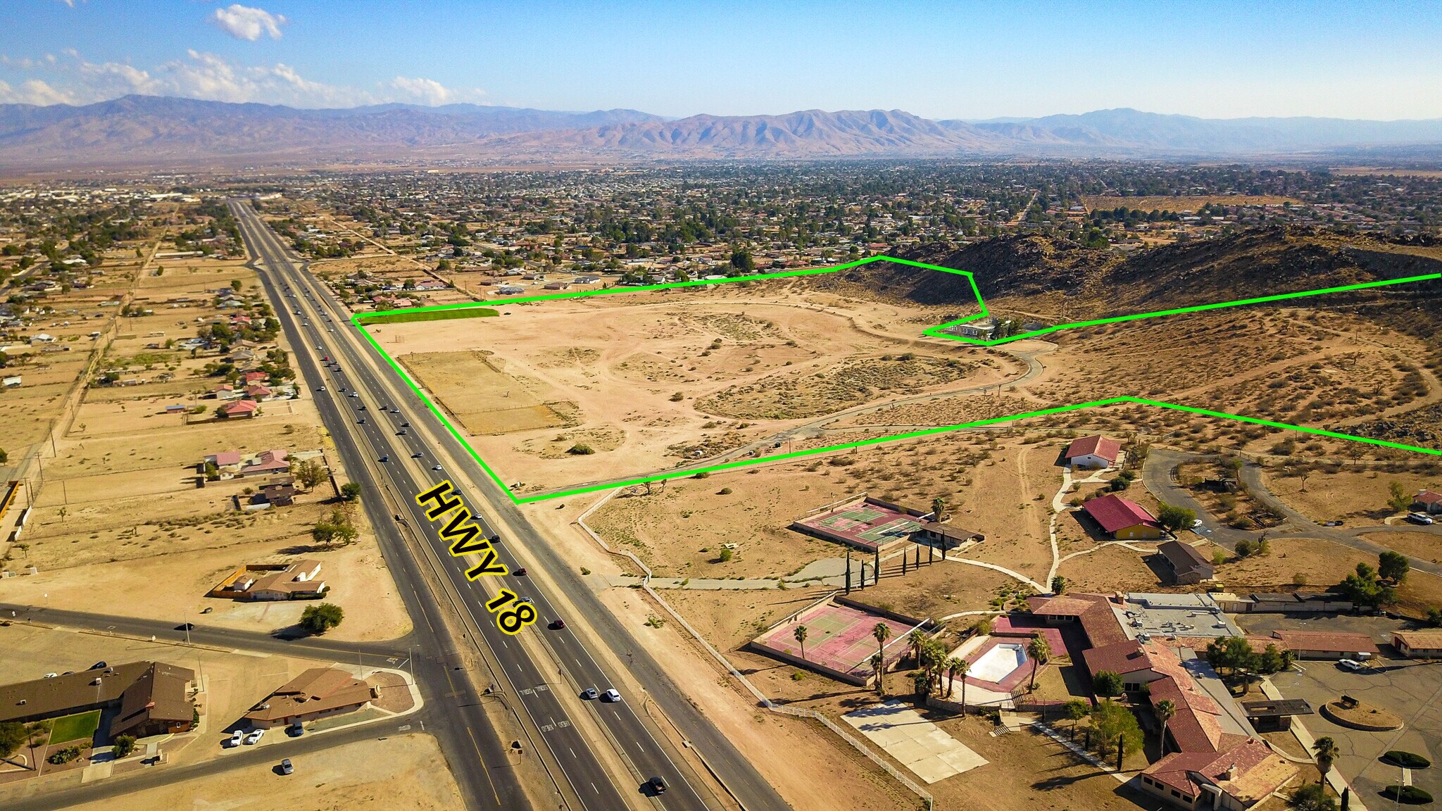Highway 18, Apple Valley, CA for sale Aerial- Image 1 of 7