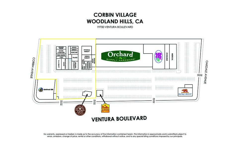 19730 Ventura Blvd, Woodland Hills, CA for lease - Site Plan - Image 2 of 2