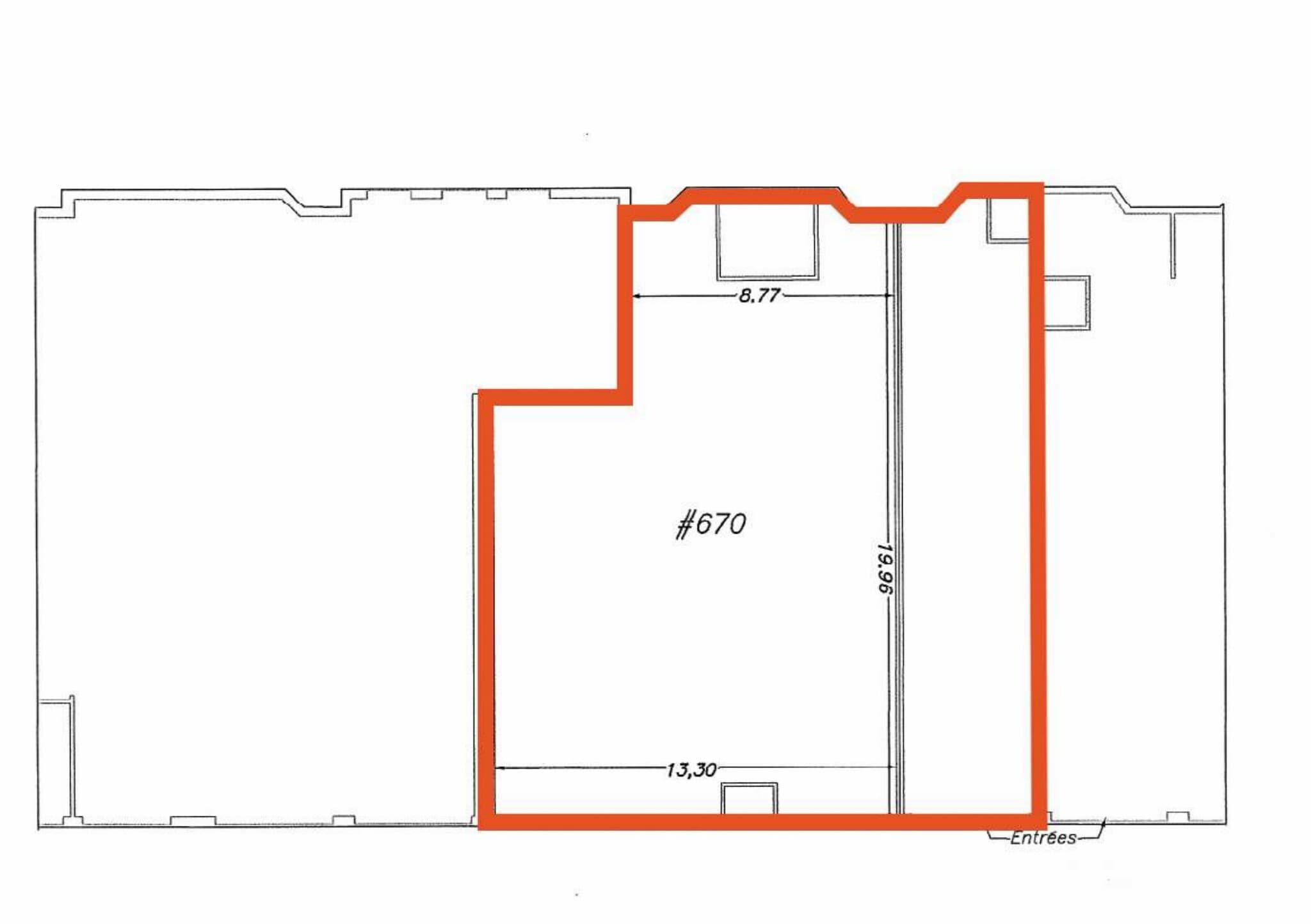 694-750 Montarville, Saint-bruno, QC for lease Floor Plan- Image 1 of 3