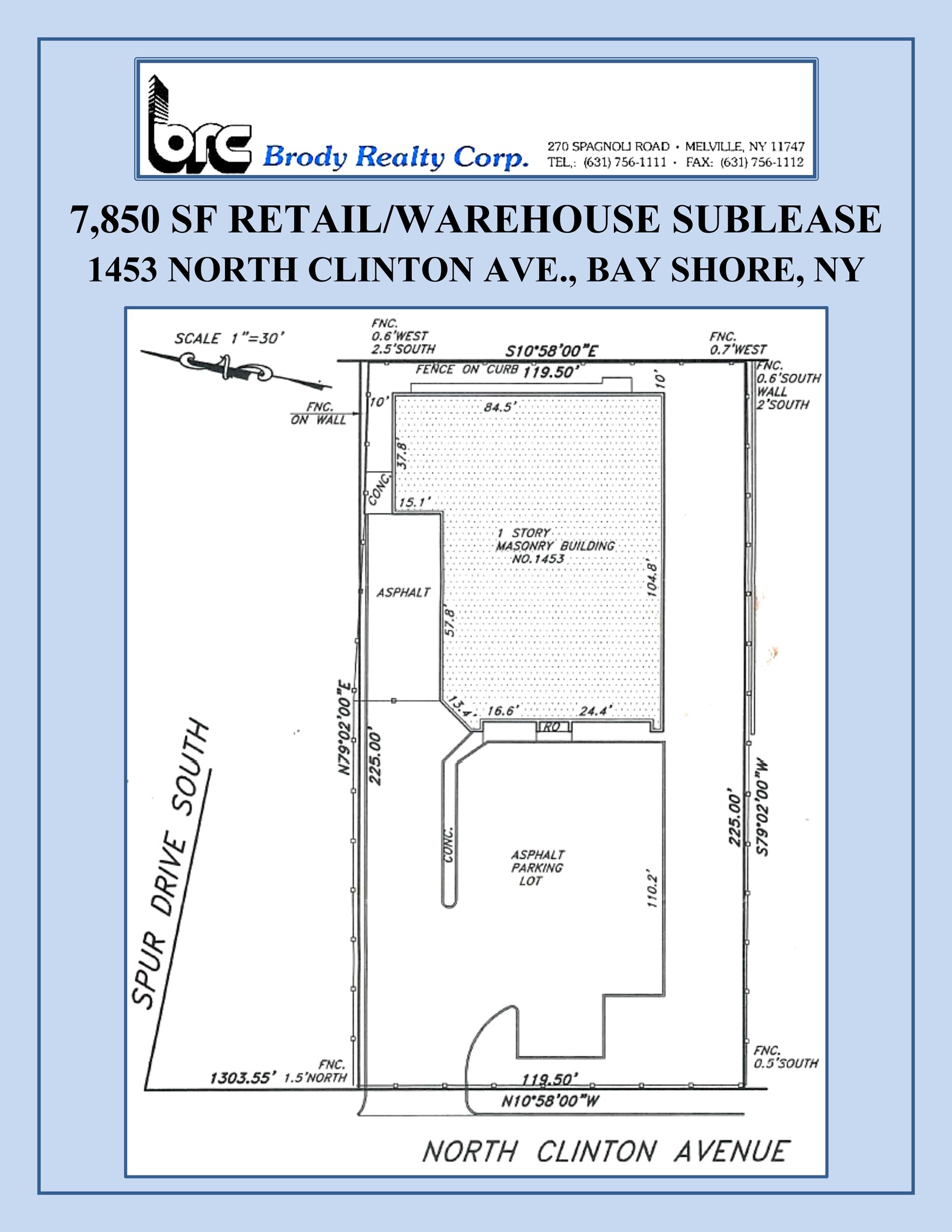 1453 N Clinton Ave, Bay Shore, NY for lease Site Plan- Image 1 of 1