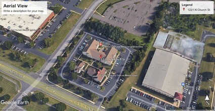 1221 N Church St, Moorestown, NJ - aerial  map view