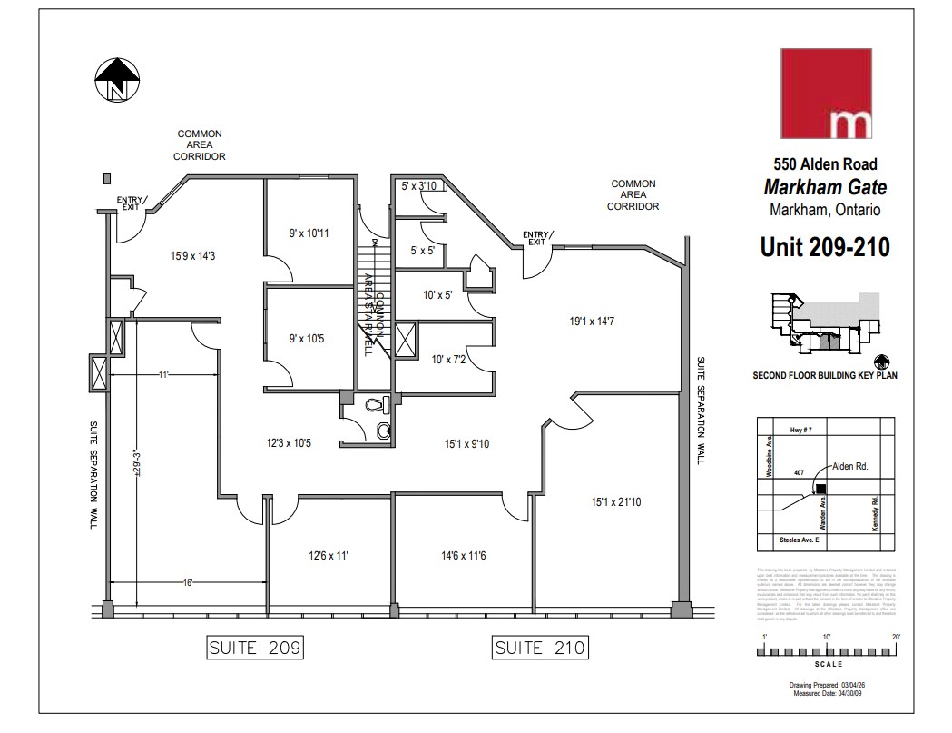550 Alden Rd, Markham, ON for lease Floor Plan- Image 1 of 1