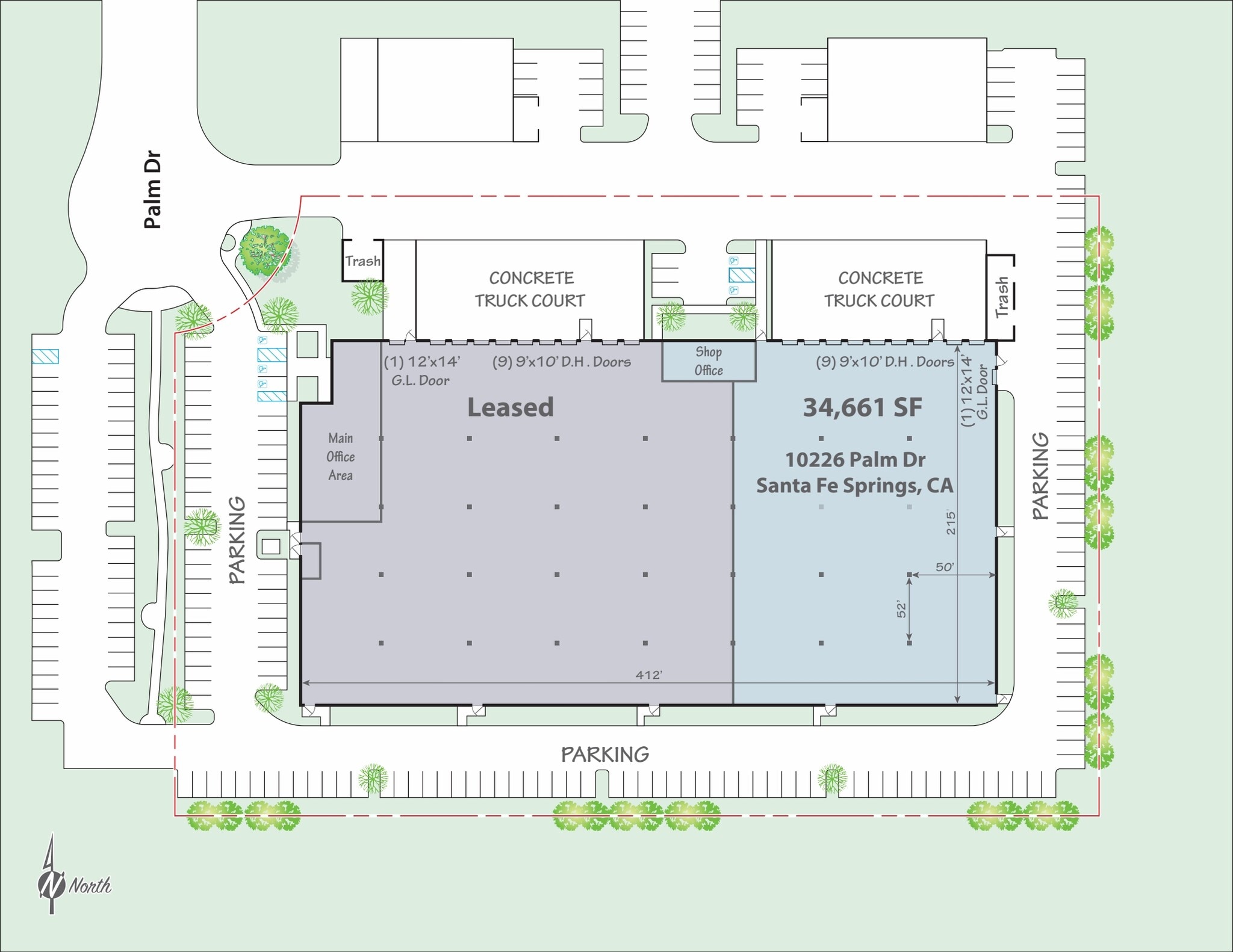 10226 Palm Dr, Santa Fe Springs, CA for lease Floor Plan- Image 1 of 1