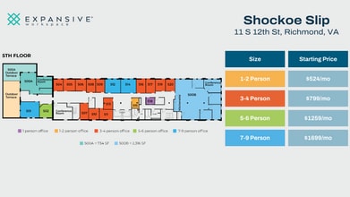 11 S 12th St, Richmond, VA for lease Floor Plan- Image 1 of 4