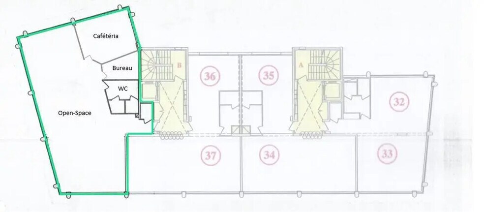 Office in Caen for lease - Floor Plan - Image 3 of 3