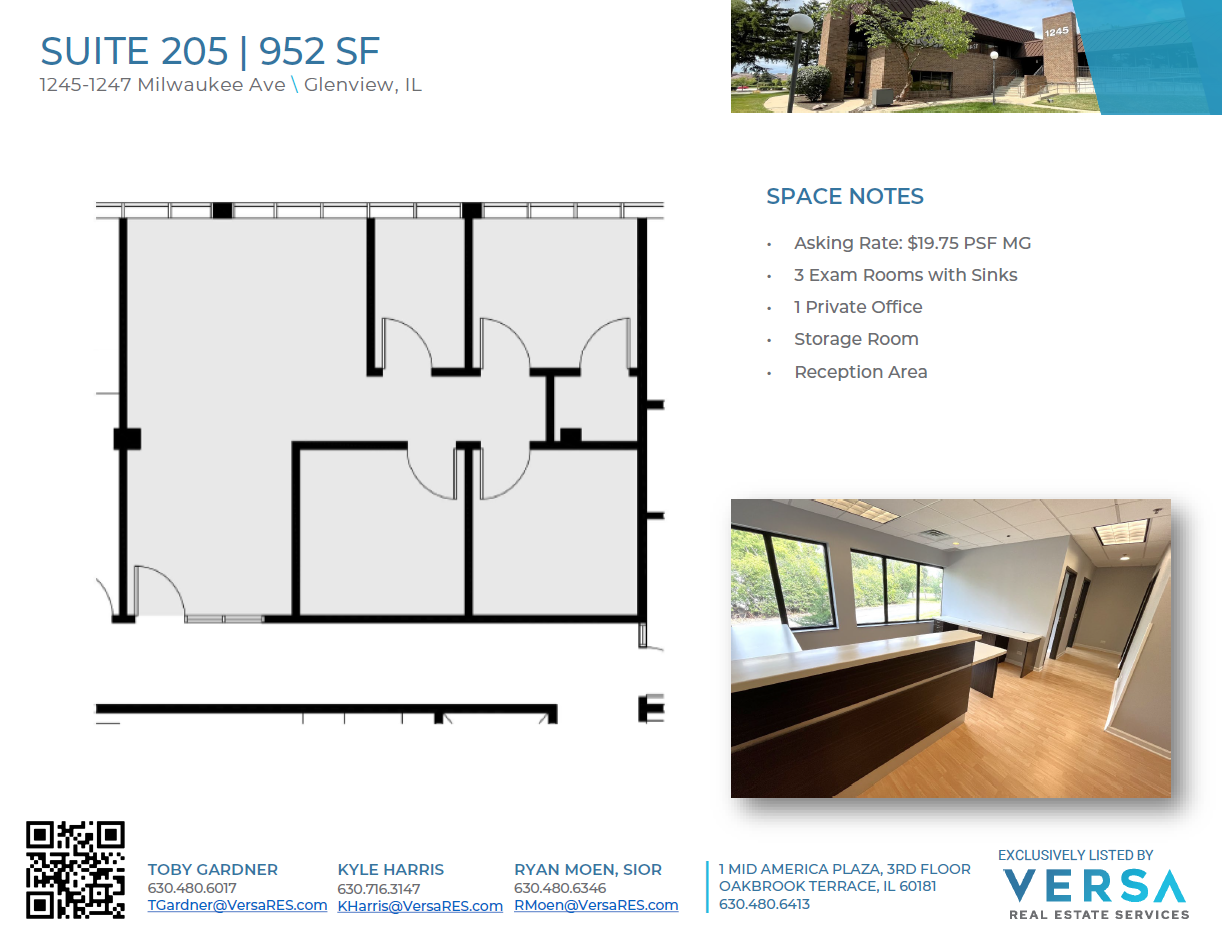 1245-1247 Milwaukee Ave, Glenview, IL for sale Floor Plan- Image 1 of 2