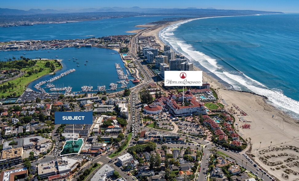 1033 B Ave, Coronado, CA for lease - Aerial - Image 3 of 11
