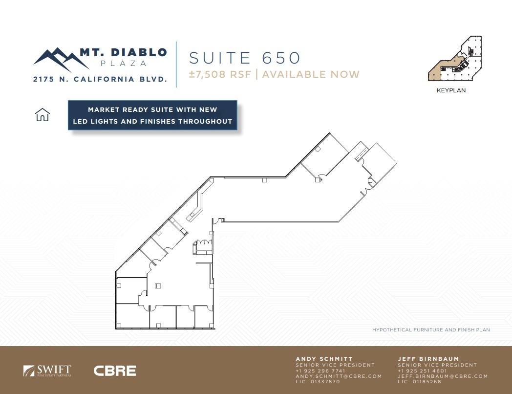 2175 N California Blvd, Walnut Creek, CA for lease Floor Plan- Image 1 of 1