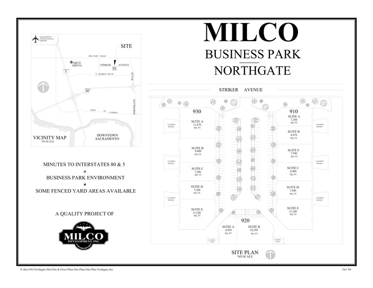 910 Striker Ave, Sacramento, CA for lease - Site Plan - Image 1 of 12