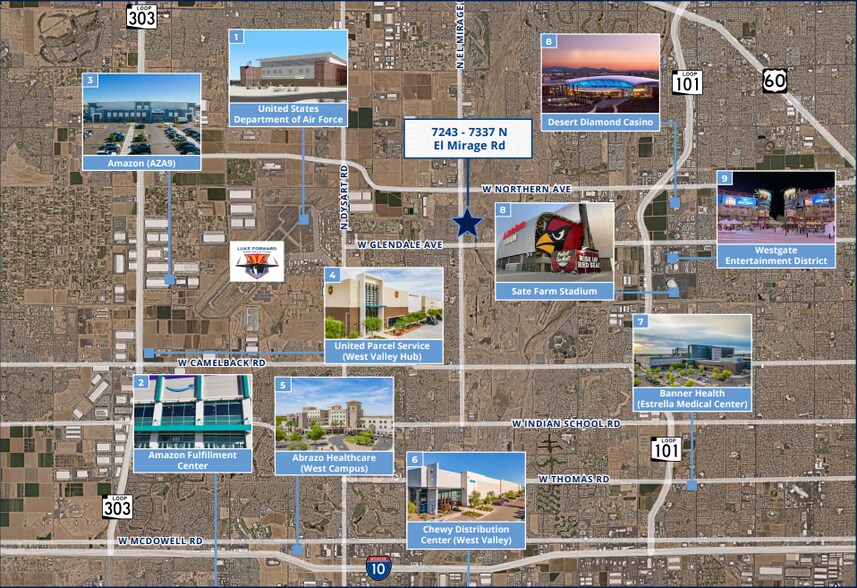 SSEC El Mirage Rd & Northern Pkwy, Glendale, AZ for sale - Aerial - Image 2 of 4