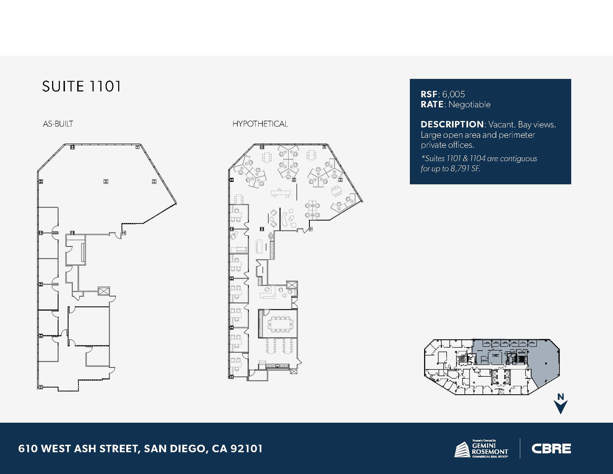 610 W Ash St, San Diego, CA for lease Floor Plan- Image 1 of 1