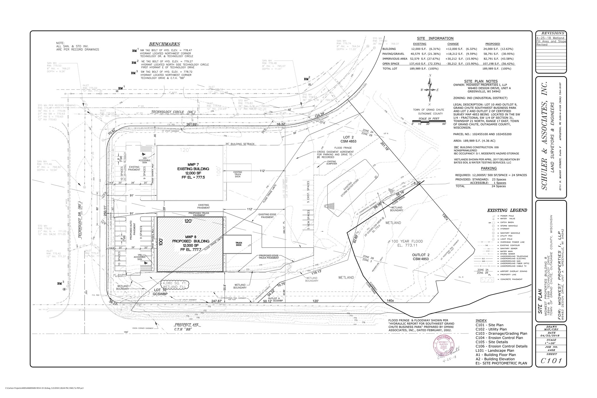 1898 Technology Dr, Appleton, WI for lease Site Plan- Image 1 of 1
