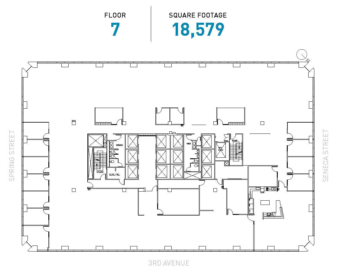 1111 3rd Ave, Seattle, WA for lease Floor Plan- Image 1 of 1