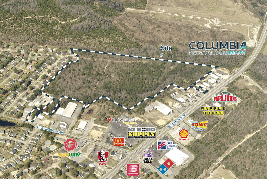 Platt Springs Road West Parcel, West Columbia, SC for sale - Aerial - Image 1 of 3