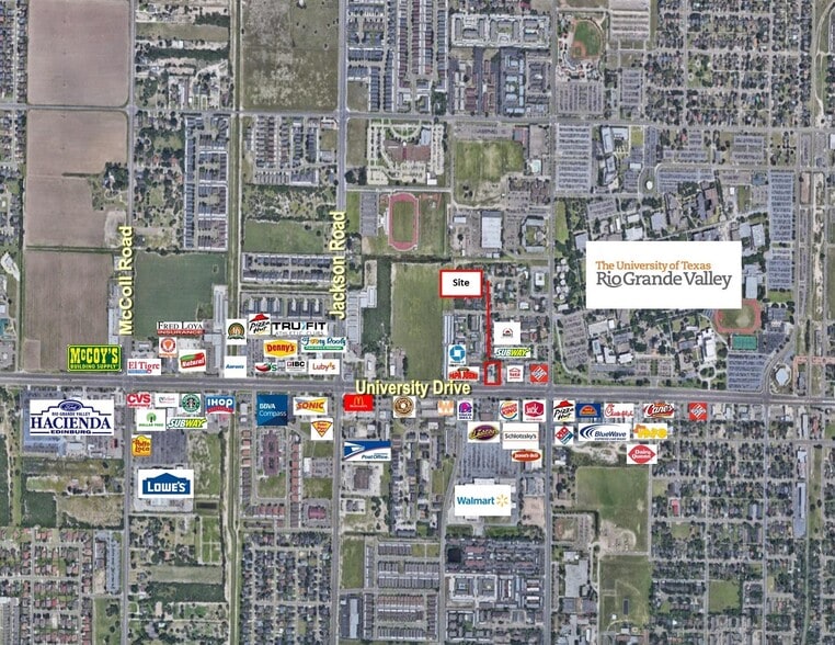 1715 W University Dr, Edinburg, TX for sale - Aerial - Image 1 of 1