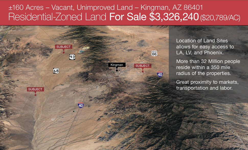 160 Acres of Kingman Residential Land portfolio of 3 properties for sale on LoopNet.com - Building Photo - Image 1 of 6