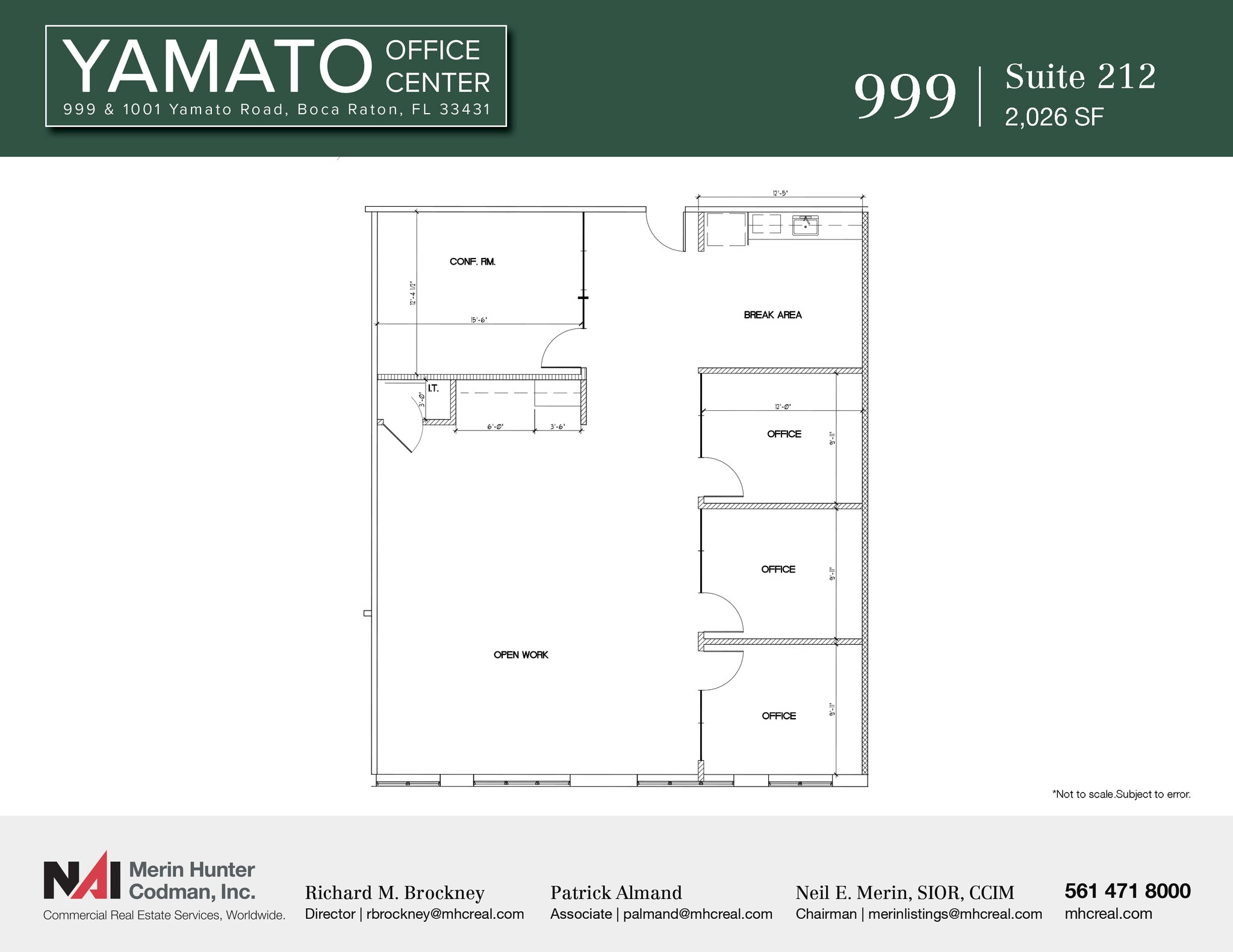 999-1001 W Yamato Rd, Boca Raton, FL for lease Floor Plan- Image 1 of 2