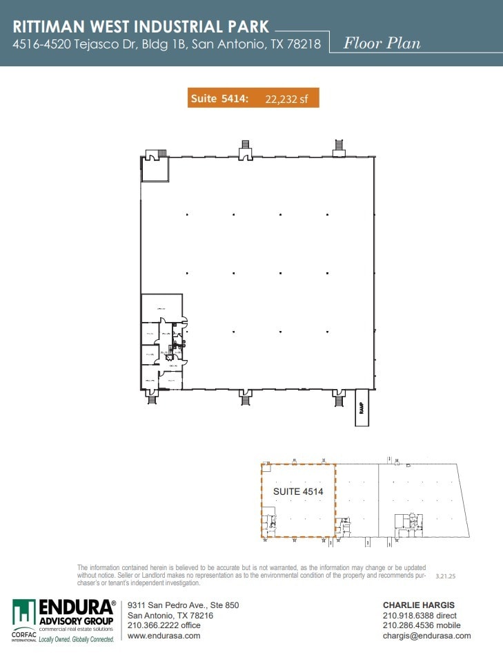 4514-4520 Tejasco, San Antonio, TX for lease Floor Plan- Image 1 of 1
