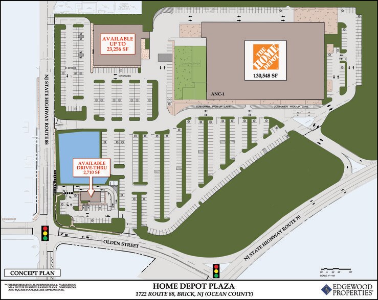 1722 Route 88, Brick, NJ for lease - Site Plan - Image 1 of 1