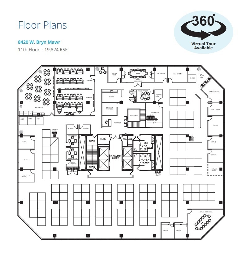 8410 W Bryn Mawr Ave, Chicago, IL for lease Floor Plan- Image 1 of 1