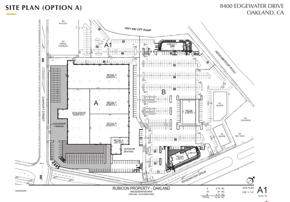 8400 Edgewater Dr, Oakland, CA for lease Floor Plan- Image 1 of 2