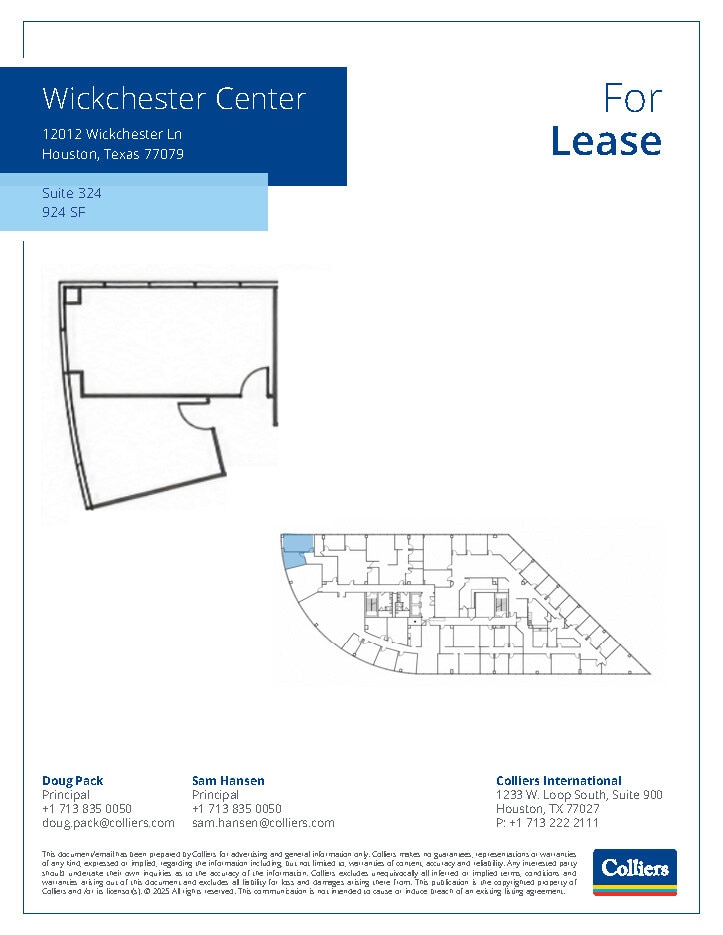 12012 Wickchester Ln, Houston, TX for lease Floor Plan- Image 1 of 1