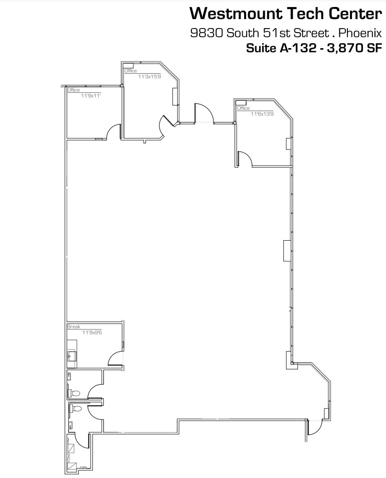 9831 S 51st St, Phoenix, AZ for lease Floor Plan- Image 1 of 1