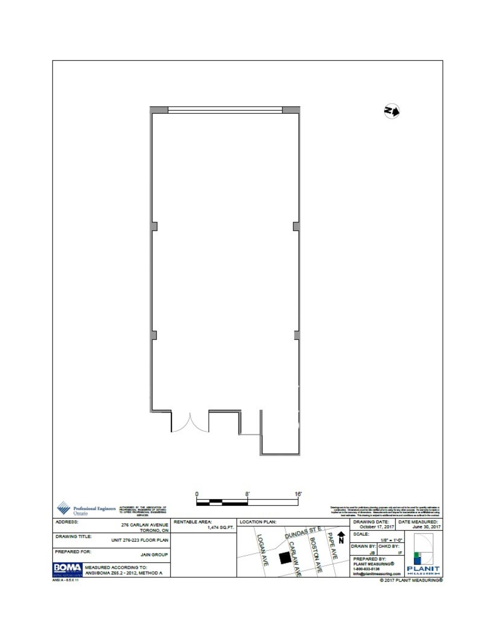 276 Carlaw Av, Toronto, ON for lease Site Plan- Image 1 of 13