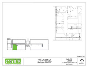 1135 W University Dr, Rochester Hills, MI for lease Floor Plan- Image 1 of 1