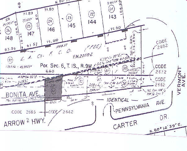 335 W Arrow Hwy, Glendora, CA for lease - Plat Map - Image 3 of 4